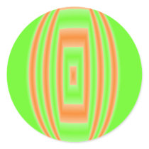 orange green circle stickers by DonnaGraysonAbstract orange green circle stickers