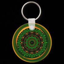 Orange Green Keychain