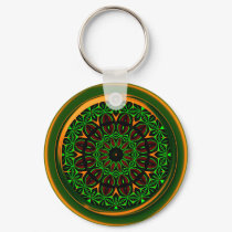 Orange Green Keychain