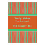 Orange Green Retro Distressed lines business cards