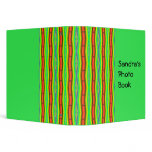 orange green stripes binders