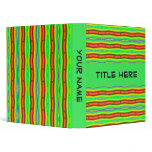 orange green stripes binders