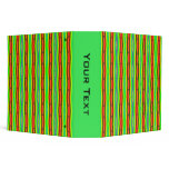orange green stripes binders
