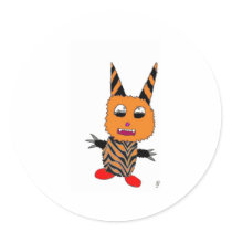 Orange gremlin stickers