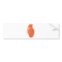 Orange Grenade Bumper Sticker