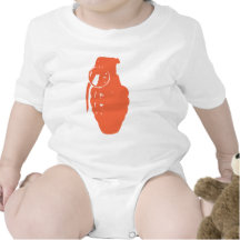 Orange Grenade Rompers