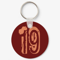 ORANGE GRUNGE NUMBER 19 keychains