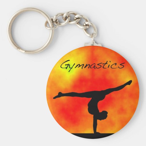 Orange Gymnastics Keychain Zazzle