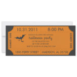 Orange Halloween Ticket Invitation