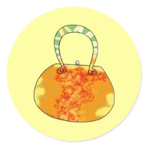 Orange handbag stickers by jsoh Orange handbag stickers