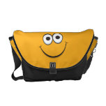 Orange happy cartoon smiley face messenger bag