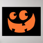Orange Happy Halloween Pumpkin Poster