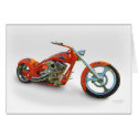 Orange Harley Chopper cards by fredsredt Orange Harley Chopper cards
