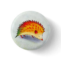 Orange Hedgehog  Button