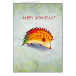Orange Hedgehog Greeting Card(customizable)