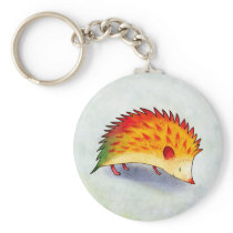 Orange Hedgehog Keychain