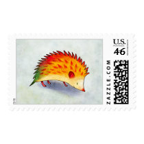 Orange Hedgehog Stamp