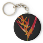 Orange Heliconia Keychain