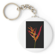 Orange Heliconia Keychain