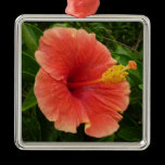 Orange Hibiscus Ornament
