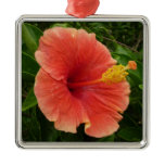 Orange Hibiscus Ornament