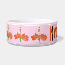 "orange hibiscus" PET BOWL