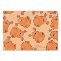 Orange Hippo Head collage cards by creationhrt Orange Hippo Head collage cards