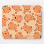 Orange Hippo Head collage Mousepads