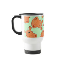 Orange Hippo Head collage mugs