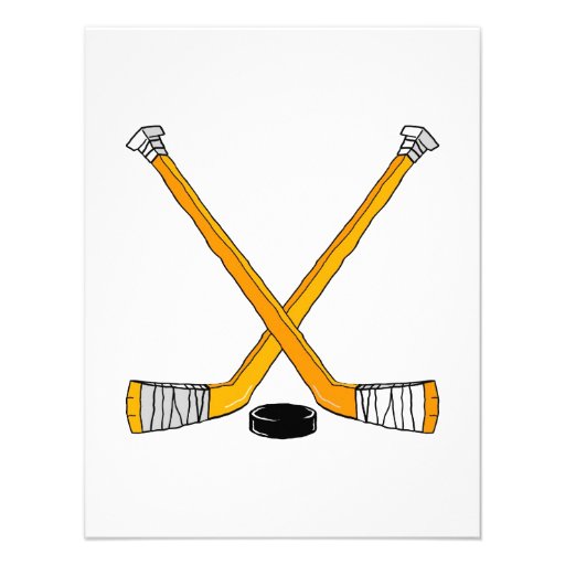 Orange Hockey Custom Invitations