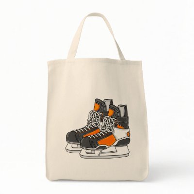 orange hockey skates