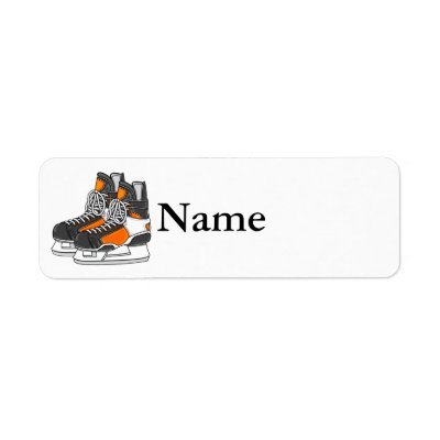 orange hockey skates
