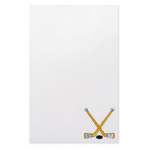 Orange Hockey Customized Stationery