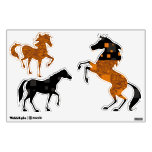 Orange horse Mr. Ed Black Beauty wild west rodeo Wall Graphic