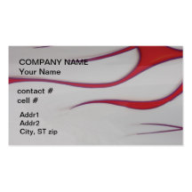 Orange hotrod flames business cards