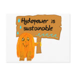 orange hydropower is sustainable postcards