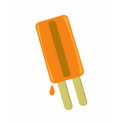 ORANGE ICE POP t-shirt by teebag ORANGE ICE POP t-shirt