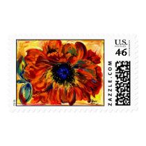 orange impression postage by daviniart orange impression postage
