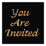 orange invitation invitations