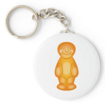 Orange Jelly Baby Key Chain