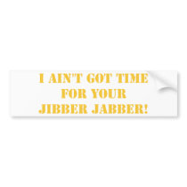 Orange Jibber Jabber Bumper Sticker