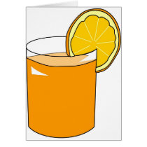 Orange Juice Greeting Card