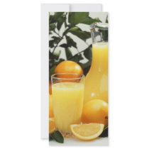 Orange juice rack card
