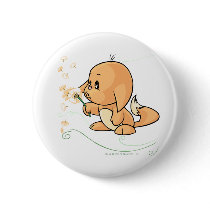Orange Kacheek wishing on a dandelion buttons