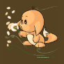 Orange Kacheek wishing on a dandelion