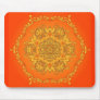 Orange Kaleidoscope: Hexagonal Artwork: Mouse Pad
