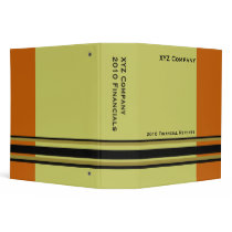 orange khaki  business binders