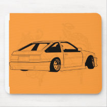 Orange KIS Levin AE86 Mouse Pads