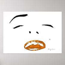 Orange Kiss Poster