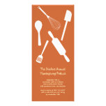 Orange kitchen utensil Thanksgiving potluck party Custom Invites